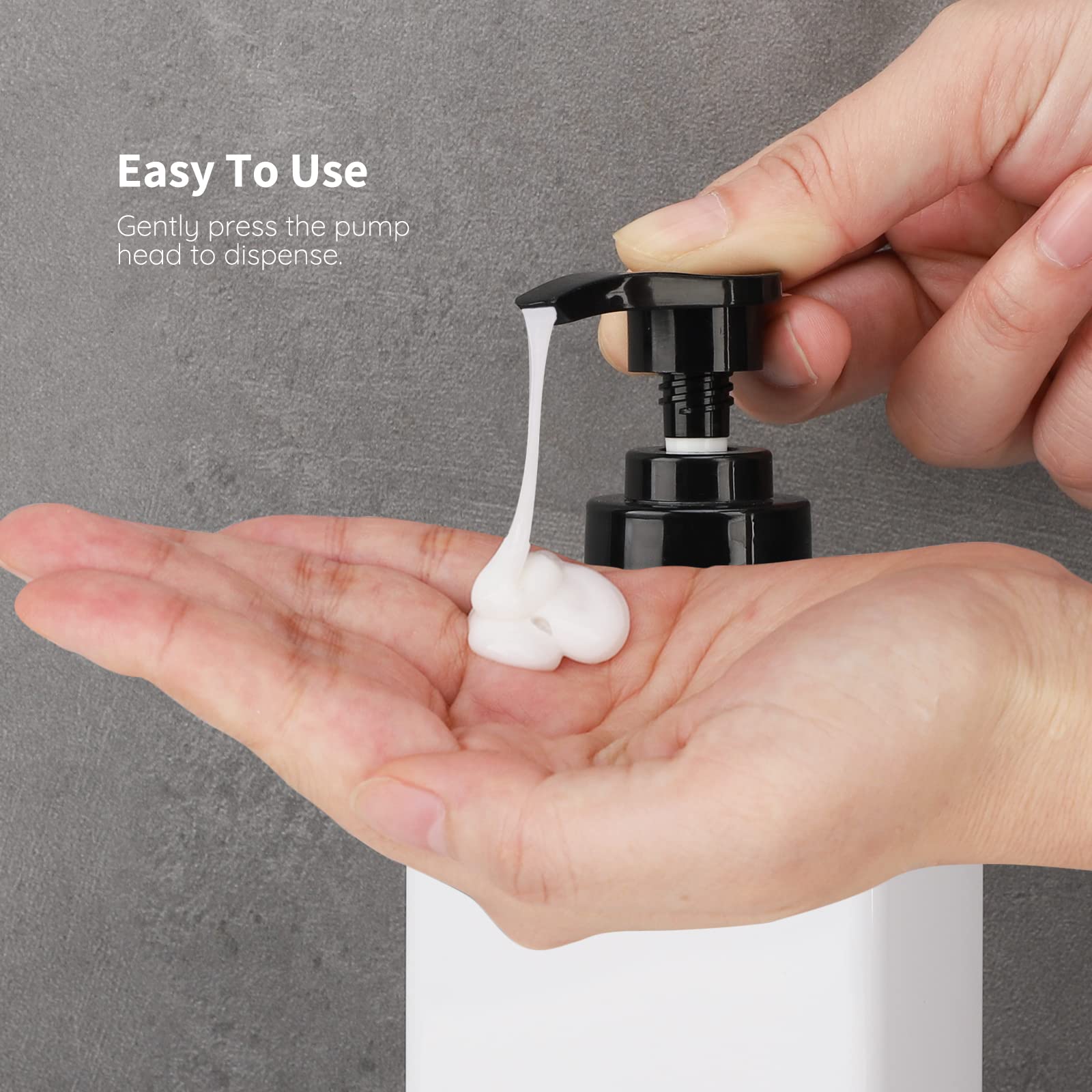 Segbeauty Soap Dispenser Bottle, 3Pcs 13.5Oz Empty Refillable Press Pump Bottle With Labels, 400Ml Plastic Lotion Dispenser Show